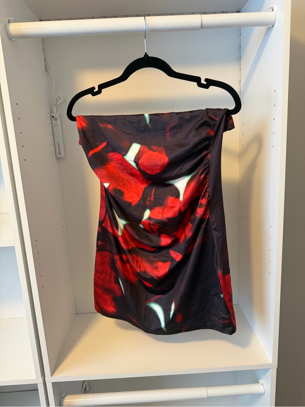 Red Rose Strapless Mini Dress – XL